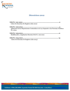 Directrices 2012 - Registro Nacional
