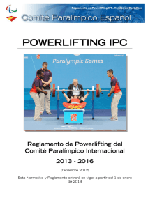 Normativa y Reglamento POWERLIFTING IPC 2013