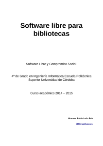Software libre para bibliotecas