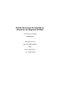 Estudio del proceso de niquelado en aleaciones con Magnesio (Al