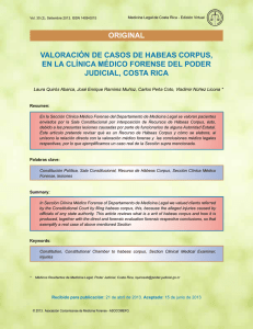 ORIGINAL VALORACIÓN DE CASOS DE HABEAS CORPUS, EN