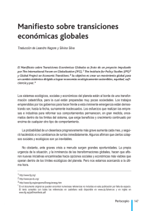 Manifiesto sobre transiciones económicas globales