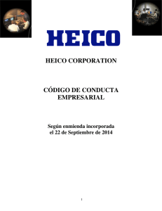 HEICO CORPORATION CÓDIGO DE CONDUCTA EMPRESARIAL