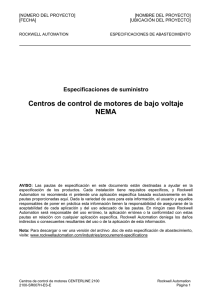 Centros de control de motores de bajo voltaje NEMA