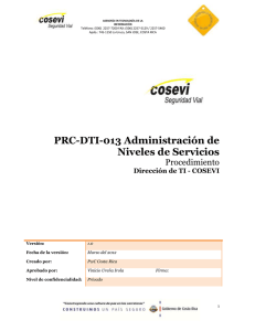 PRC-DTI-013 Administración de Niveles de Servicio