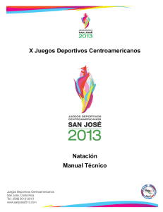 X Juegos Deportivos Centroamericanos Natación Manual Técnico