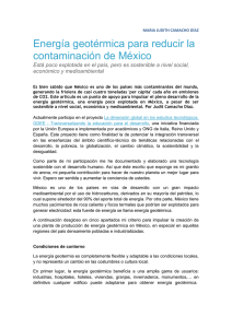 Energía geotérmica para reducir la contaminación de México