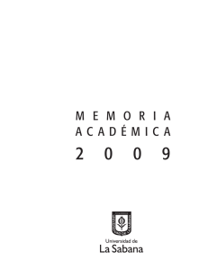 Memoria académica 2009 - Universidad de La Sabana