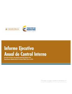 Informe Ejecutivo Anual de Control Interno