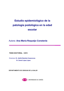 Estudio epidemiológico de la patología podológica en la