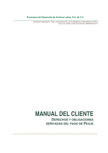 manual del cliente - Autopista Guadalajara Tepic