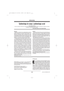 Epidemiología de campo y epidemiología social