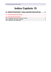15. Investigación y Evaluación Educativa