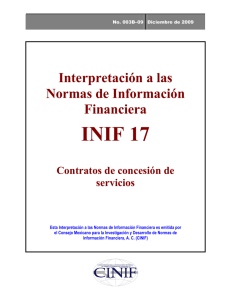 INIF 17 - Consejo Mexicano de Normas de Información Financiera, AC