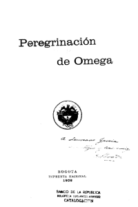 Peregrinaci6n de Omega - Actividad Cultural del Banco de la