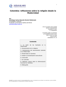 Colombia: reflexiones sobre la religión desde la Modernidad