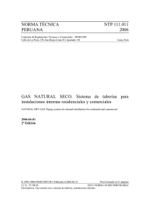 NORMA TÉCNICA NTP 111.011 PERUANA 2006