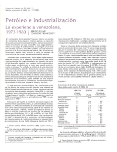 Petróleo e industrialización - revista de comercio exterior