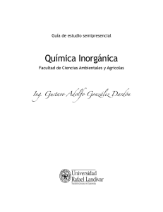 Química Inorgánica - URL - Universidad Rafael Landívar