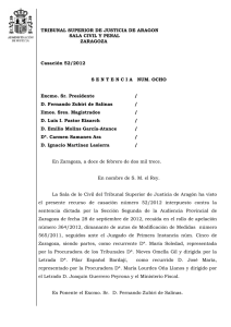 TRIBUNAL SUPERIOR DE JUSTICIA DE ARAGON SALA CIVIL Y