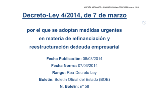 Decreto-Ley 4/2014, de 7 de marzo
