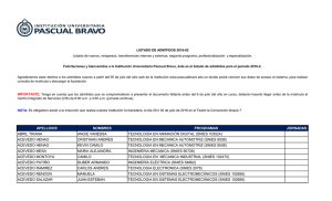 Listado de admitidos. - Institución Universitaria Pascual Bravo