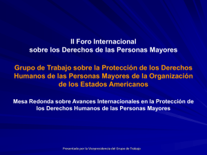 II Foro Internacional sobre los Derechos de las Personas Mayores
