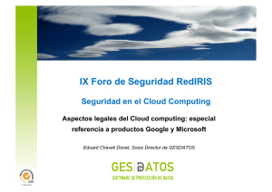 Aspectos legales del Cloud computing