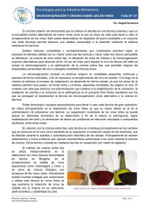 Ficha N° 17 - Microoxigenación y Crianza sobre Lías en Vinos