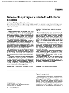 Tratamiento quirúrgico y resultados del cáncer de colon