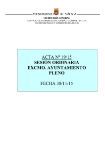 63. Acta Pleno 30-11-15 - Ayuntamiento de Málaga