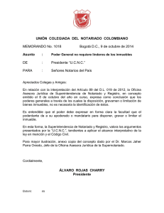 Memorando 1018 - Unión Colegiada del Notariado Colombiano