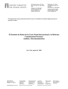 El Estatuto de Roma de la Corte Penal Internacional y la Reforma