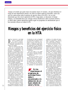 Riesgos y beneficios del ejercicio físico en la HTA