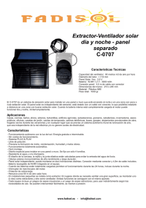 Extractor-Ventilador solar dia y noche - panel separado C