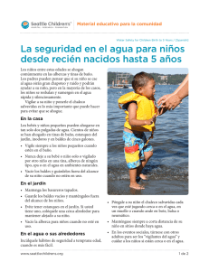 La seguridad en el agua para niños desde recién nacidos hasta 5