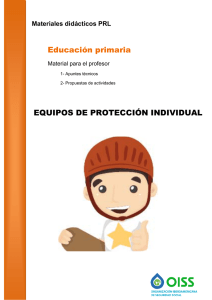 Educación primaria EQUIPOS DE PROTECCIÓN INDIVIDUAL