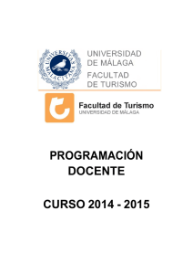 programación docente curso 2014 - 2015