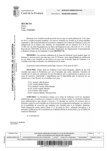 Decreto de Delegación de Competencias en la Junta de Gobierno