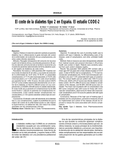 El coste de la diabetes tipo 2 en España. El estudio CODE-2