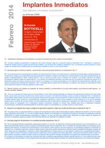 Prof. Dr. Daniele Botticelli Febrero 2014