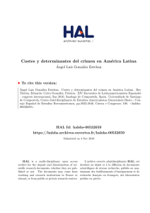 Costes y determinantes del crimen en América Latina - Hal-SHS
