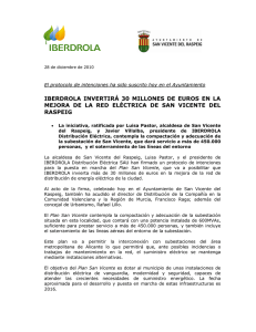 iberdrola invertirá 30 millones de euros en la mejora de la red