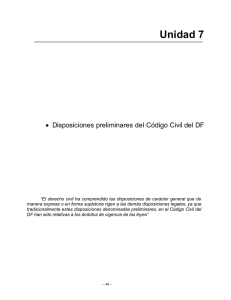 Disposiciones preliminares del Código Civil para el DF