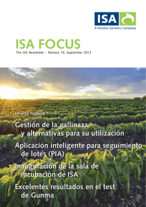 ISA Focus 10, 2013-09 Gestión de la gallinaza y