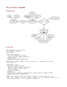 Base de Datos: Escuela