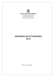 Memoria Abogacia 2015 - Govern de les Illes Balears
