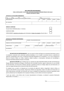 declaración responsable - Ayuntamiento de Granada