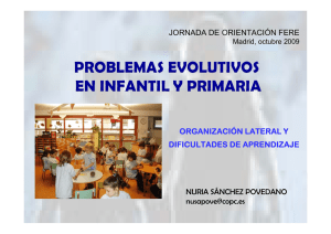 Problemas evolutivos en Ed. Infantil y Ed. Primaria