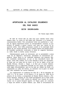 Aportación al catálogo dolménico del País Vasco